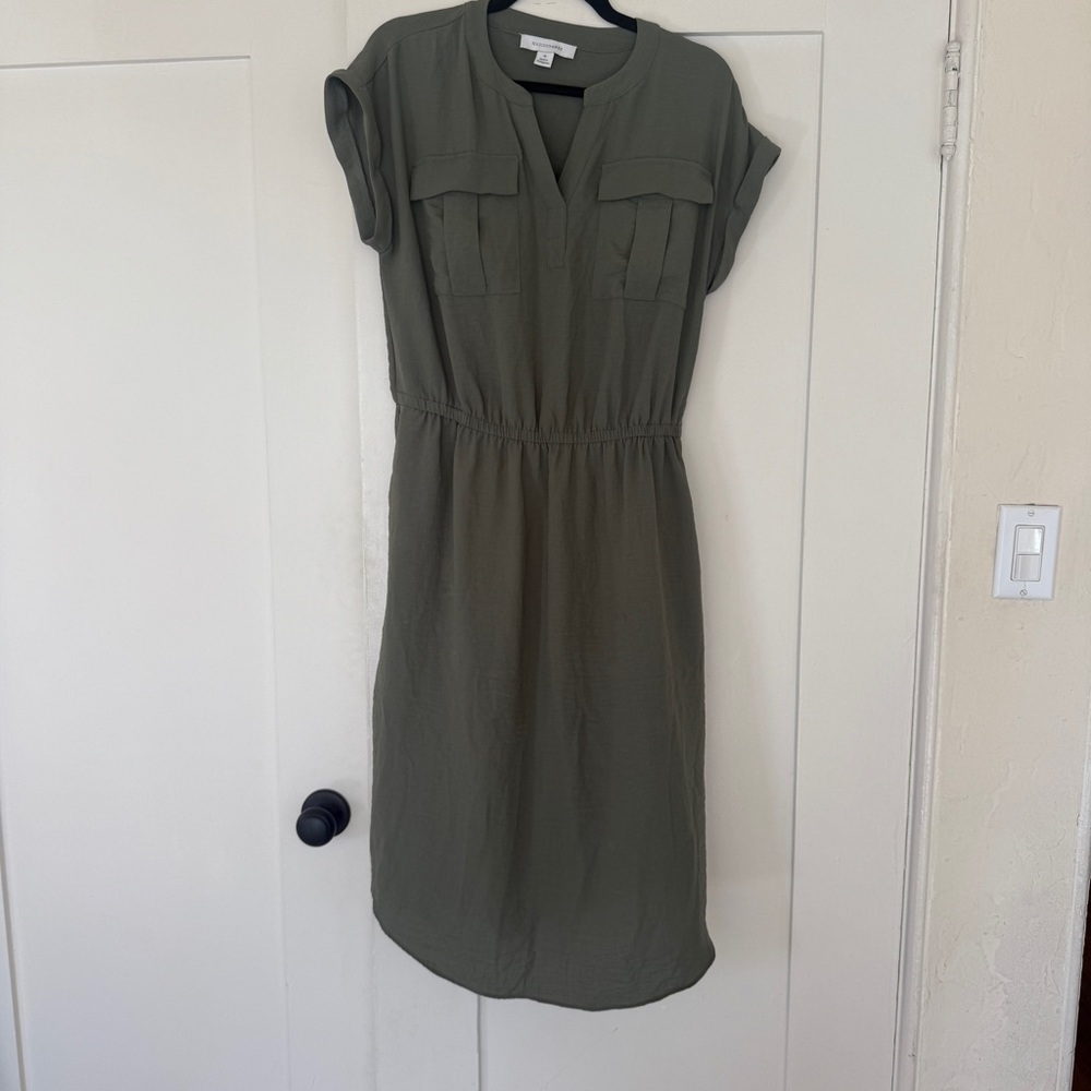 Madison Olive Midi Dress